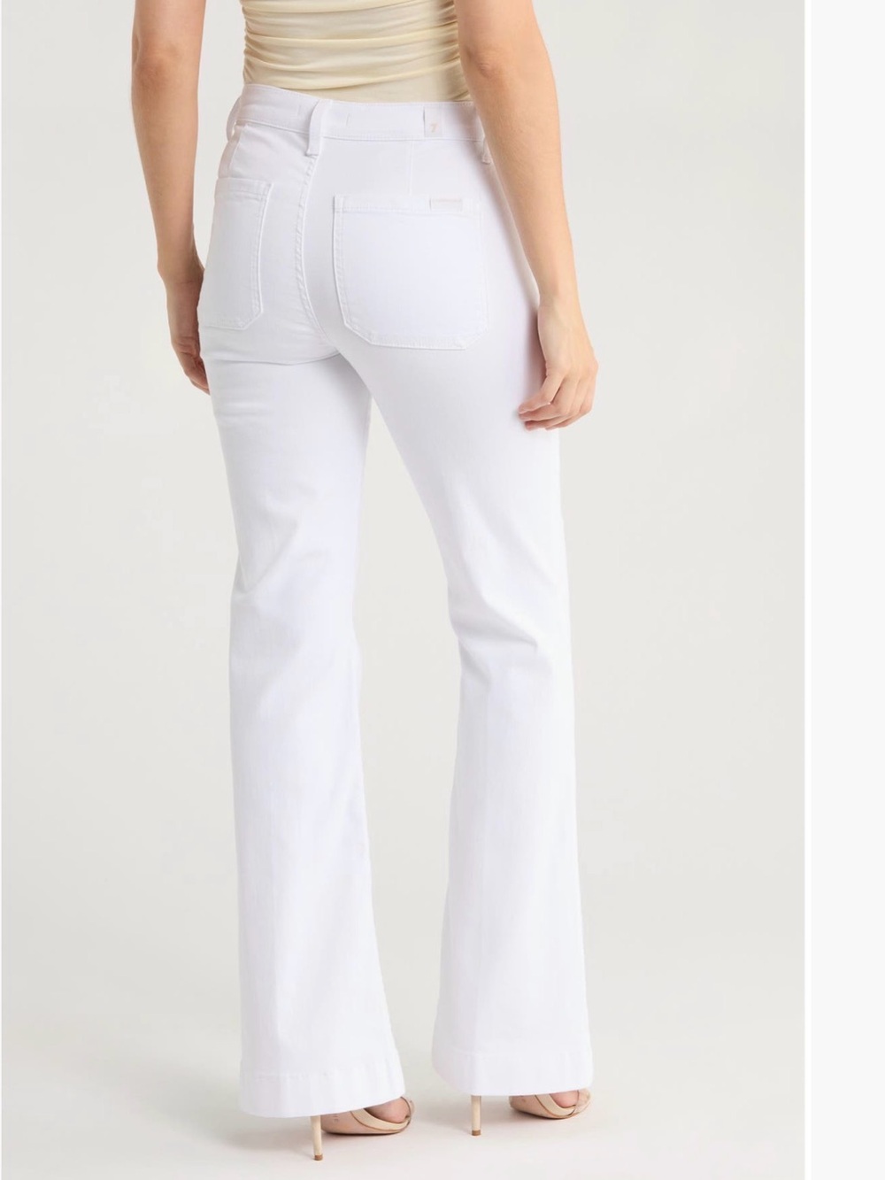 7 For All Mankind White Flare Jeans